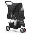 NNEDSZ 3 Wheel Pet Stroller - Black-0